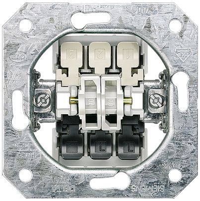 Siemens 2 Way Rocker Switch Grid Module 10A, DELTA Series [5TD2115-0KK]; 627-162