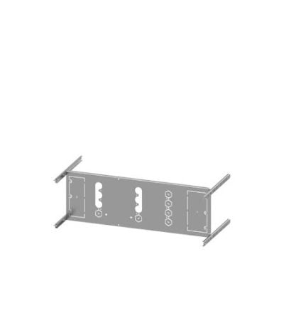 Siemens Grey 4 Gang Mounting Plate Sheet Steel Mounting Plate [8PQ6000-8BA27]; 627-319