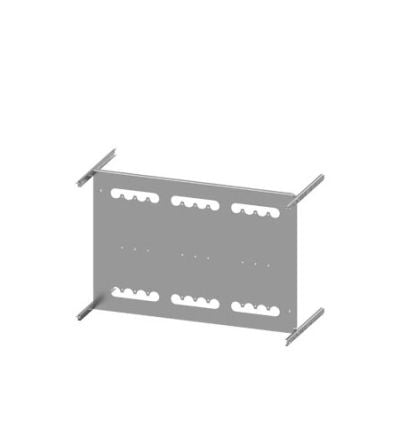 Siemens Grey 4 Gang Mounting Plate Sheet Steel Mounting Plate [8PQ6000-8BA62]; 627-326