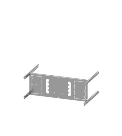 Siemens Grey 4 Gang Mounting Plate Sheet Steel Mounting Plate [8PQ6000-8BA06]; 627-357