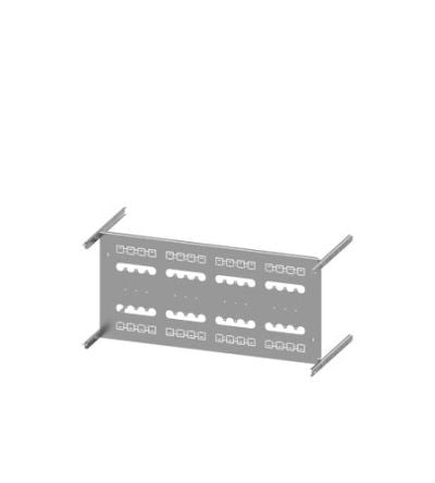 Siemens Grey 4 Gang Mounting Plate Sheet Steel Mounting Plate [8PQ6000-8BA45]; 627-364