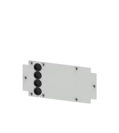 Siemens 8PQ Series Sheet Steel Cover, 150mm H, 281mm W, 10mm L for Use with 3VA Molded Case Circuit Breaker [8PQ5000-4BA80]; 627-379