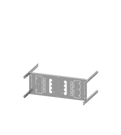 Siemens Grey 4 Gang Mounting Plate Sheet Steel Mounting Plate [8PQ6000-8BA05]; 627-395