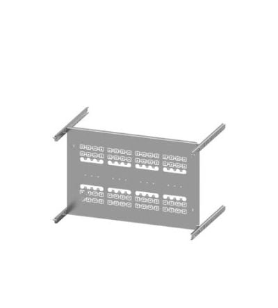 Siemens Grey 4 Gang Mounting Plate Sheet Steel Mounting Plate [8PQ6000-8BA34]; 627-449