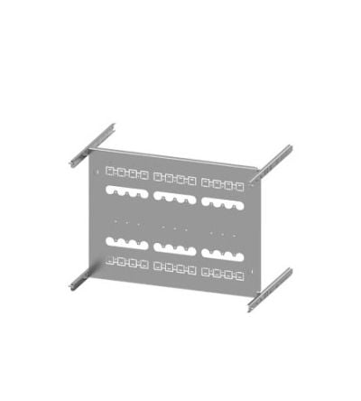Siemens Grey 4 Gang Mounting Plate Sheet Steel Mounting Plate [8PQ6000-8BA37]; 627-450
