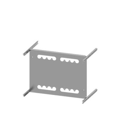 Siemens Grey 4 Gang Mounting Plate Sheet Steel Mounting Plate [8PQ6000-8BA66]; 627-458