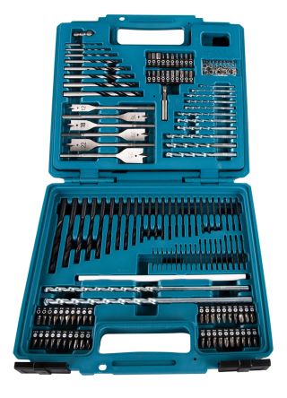 Makita 212-Piece Masonry Drill Bit, Metal Drill Bit, Wood Drill Bit Set for Metal, Wood, 54 Max, 1 Min, Metal Bits [E-06270]; 627-482