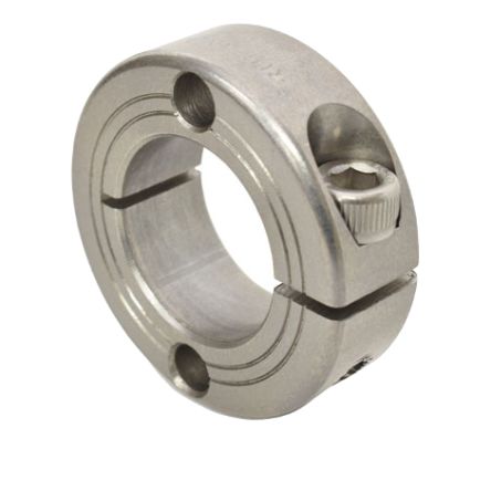 Ruland Shaft Collar, One Piece, Clamp, Bore 20mm, OD 40mm, W 15mm, 303 Stainless Steel [FHD-MCL-20-SS]; 627-945