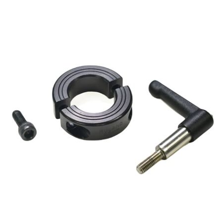 Ruland Shaft Collar, Two Piece, Quick Clamp, Bore 25mm, OD 45mm, W 15mm, 1215 Lead-Free Carbon Steel [LV-MSP-25-F]; 627-960