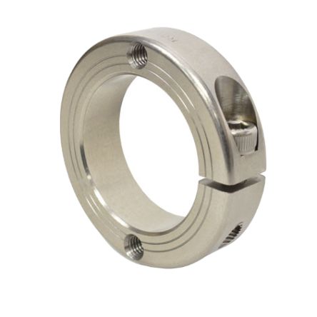 Ruland Shaft Collar, One Piece, Clamp, Bore 40mm, OD 60mm, W 15mm, 303 Stainless Steel [FHT-MCL-40-SS]; 627-967