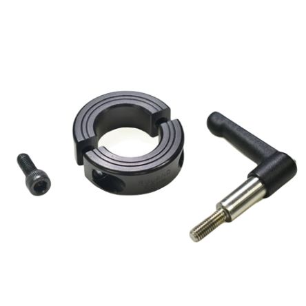 Ruland Shaft Collar, Two Piece, Quick Clamp, Bore 12mm, OD 28mm, W 13mm, 1215 Lead-Free Carbon Steel [LV-MSP-12-F]; 627-971