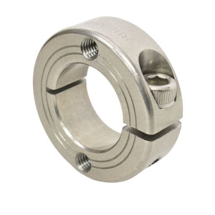 Ruland Shaft Collar, One Piece, Clamp, Bore 16mm, OD 34mm, W 13mm, 303 Stainless Steel [FHT-MCL-16-SS]; 628-032