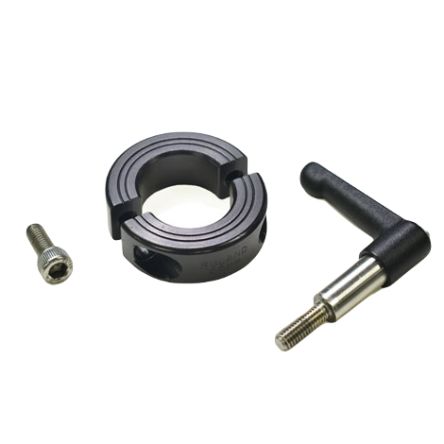 Ruland Shaft Collar, Two Piece, Quick Clamp, Bore 12mm, OD 28mm, W 13mm, Anodised Aluminium [LV-MSP-12-AN]; 628-047