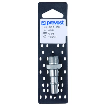 PREVOST Male Pneumatic Quick Connect Coupling, G 3/8 Male Male Thread [CRP 086152P]; 628-192