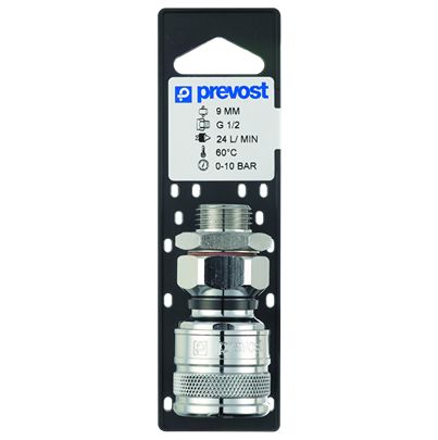 PREVOST Male Pneumatic Quick Connect Coupling, G 1/2 Male Male Thread [ELS 091153P]; 628-229
