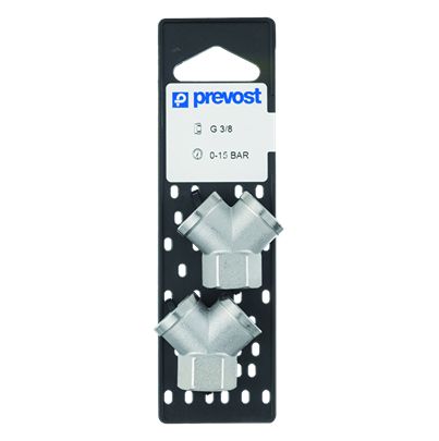 PREVOST Y12 Series Y Fitting, G 1/2 Female to G 1/2 Female, Threaded Connection Style, Y12P2 [Y12P2]; 628-287