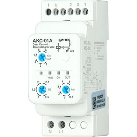 ENTES Current Monitoring Relay, 1 Phase, SPDT, DIN Rail [AKC-01A]; 628-947