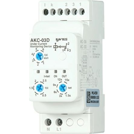 ENTES Current Monitoring Relay, 1 Phase, SPDT, DIN Rail [AKC-03D]; 628-950