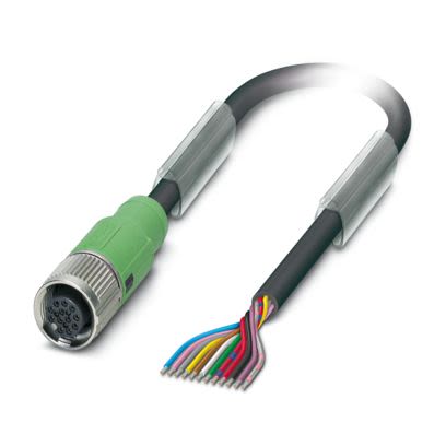 Phoenix Contact Straight Female 12 way M12 Sensor Actuator Cable, 20m [1568334]; 629-573