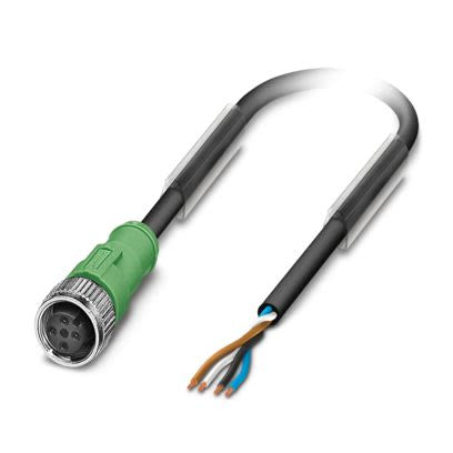 Phoenix Contact Straight Female 4 way M12 Sensor Actuator Cable, 10m [1515743]; 629-581