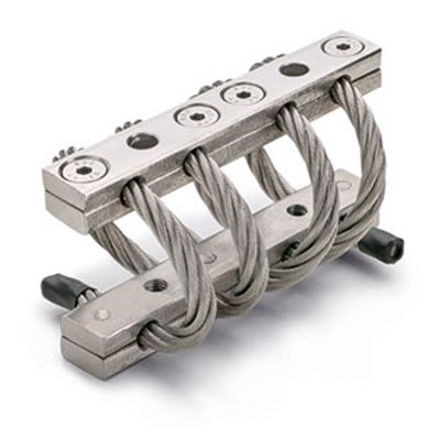 RS PRO Rectangular M8mm Anti Vibration Mount, Wire Rope Isolator with 250daN Compression Load [0]; 629-659