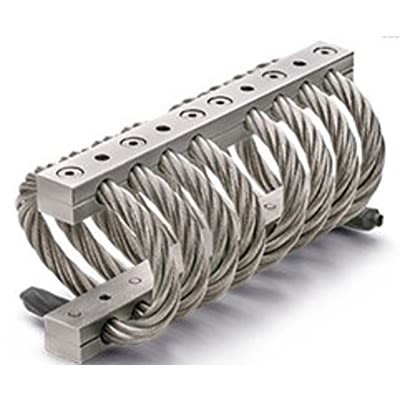 RS PRO Rectangular M6mm Anti Vibration Mount, Wire Rope Isolator with 300daN Compression Load [0]; 629-664