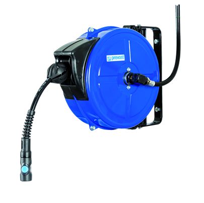 PREVOST Wall Mounted 12m Air Hose Reel, 8mm Inner Diameter, 12mm Outer Diameter, 500L/min Flow Rate [DMF 0812IS]; 629-748
