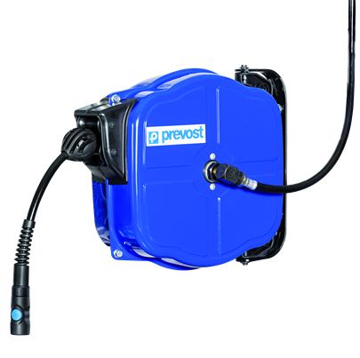 PREVOST Wall Mounted 15m Air Hose Reel, 8mm Inner Diameter, 12mm Outer Diameter, 500L/min Flow Rate [DPF 0815CS]; 629-753