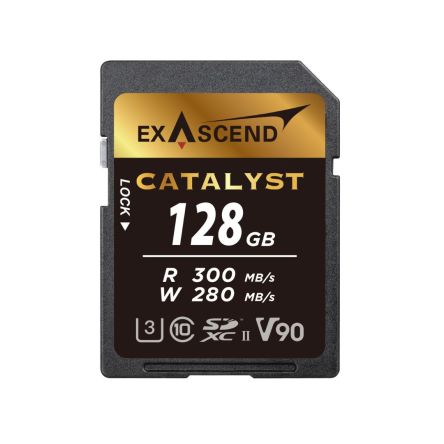 Exascend 128 GB SDXC SD Card, Class 10, UHS-II (U3), V90 [EX128GSDU2]; 630-082
