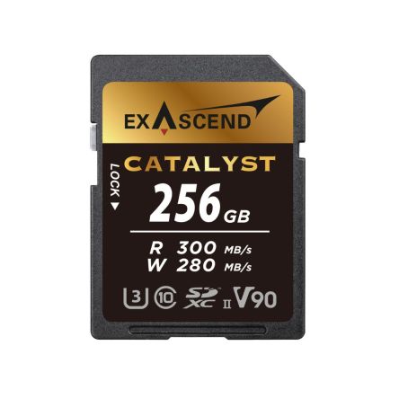 Exascend 256 GB SDXC SD Card, Class 10, UHS-II (U3), V90 [EX256GSDU2]; 630-084