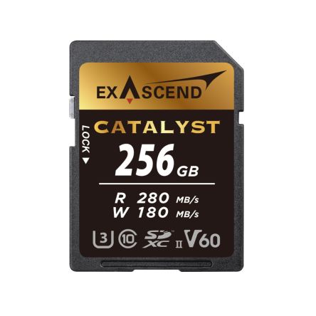 Exascend 256 GB SDXC SD Card, Class 10, UHS-II (U3), V60 [EX256GSDV60]; 630-086