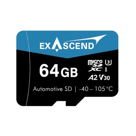 Exascend 64 GB MicroSDXC Micro SD Card, A2, Class 10, UHS-1 (U3), V30 [EX64GUSDV30-TDE]; 630-102