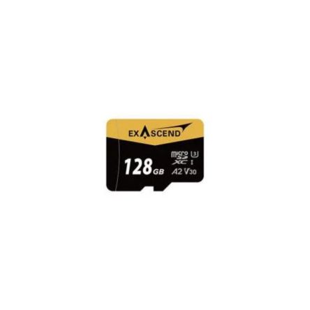 Exascend 128 GB MicroSDXC Micro SD Card, A2, Class 10, UHS-1 (U3), V30 [EX128GUSDU1-AD]; 630-118