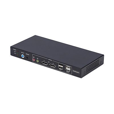 StarTech.com 2 Port USB DisplayPort KVM Switch, USB 3840 x 2160 Maximum Resolution [P2ADD121D-KVM-SWITCH]; 630-251