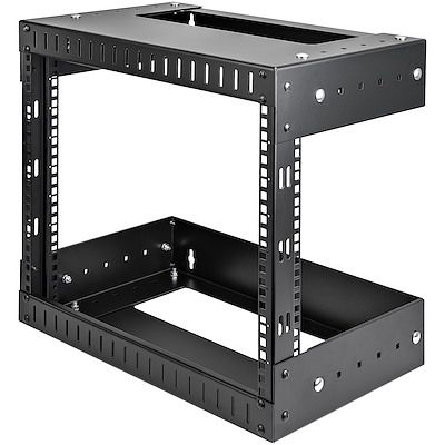 StarTech.com RK8 Series Black 8U Steel Server Rack , with 2-Post Frame 30.5 x 50.4 x 45.5cm [RK812WALLOA]; 630-258