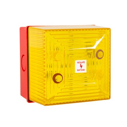 Moflash FD/SD40IS Series Yellow Flashing Beacon, 16.2 To 26.4 V, Wall Mounted, LED Bulb, IP65 [245534]; 630-798