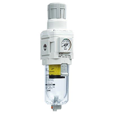 SMC AWM/D-D Filter Regulator, G 1/4, Automatic, IS10M-20-16L-D [AWM20-F02BE-D]; 631-776