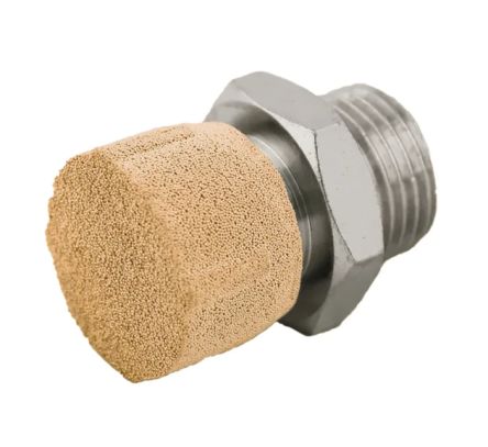 RS PRO Nickel Plated Brass 10bar Pneumatic Silencer, Threaded, G 1/8 Male [0]; 631-952