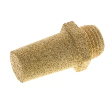 RS PRO Sintered Bronze 10bar Pneumatic Silencer, Threaded, G 3/8 Male [0]; 631-964