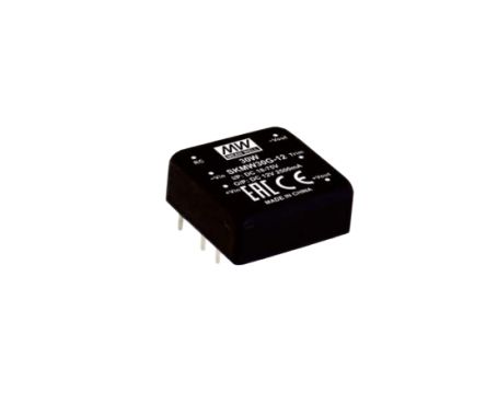 MEAN WELL DKMW30 DC-DC Converter, 15V dc/ 1A Output, 9 → 36 V dc Input, 30W, Through Hole, +85°C Max Temp -40°C [DKMW30F-15]; 632-254