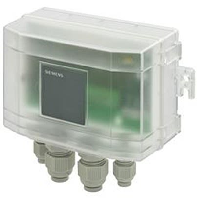 Siemens QBM Series Pressure Sensor, 1Pa Min, 2500Pa Max, Analogue Output, Relative Reading [QBM3700-25/MO / S55720-S486]; 632-522