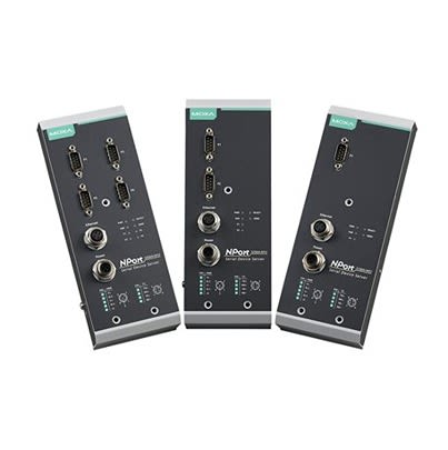 MOXA Device server, 1 Ethernet Port, 2 Serial Port, Serial Interface, 921.6kbit/s Baud Rate [NPort 5250AI-M12-CT]; 633-469