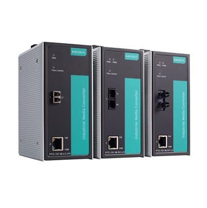 MOXA LC, RJ45 Media Converter, Multi Mode, 10/100Mbit/s, Multi Mode 5km [PTC-101-M-LC-LV]; 633-518