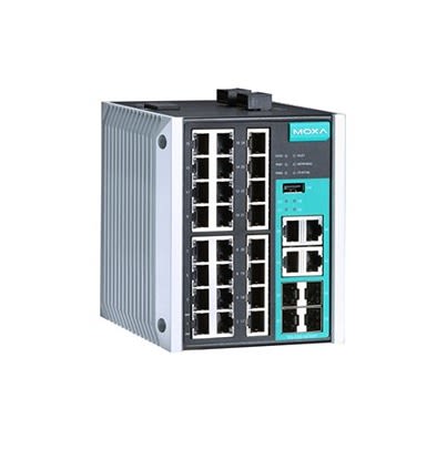 MOXA EDS-528E-4GTXSFP-HV-T, Managed 28 Port Ethernet Switch RJ-45 [EDS-528E-4GTXSFP-HV-T]; 633-647