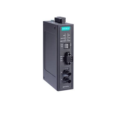 MOXA ST Ethernet Media Converter, Single Mode, 100Mbit/s, Single Mode 40km [ICF-1171I-S-ST]; 633-674
