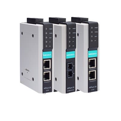 MOXA Device server, 3 Ethernet Port, 1 Serial Port, Serial Interface, 230.4kbit/s Baud Rate [NPort IA-5150-M-ST]; 633-730