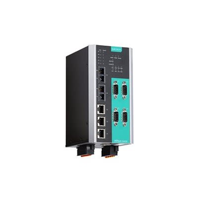 MOXA Device server, 5 Ethernet Port, 4 Serial Port, Serial Interface, 921.6kbit/s Baud Rate [NPort S9450I-2S-SC-HV-T]; 633-744