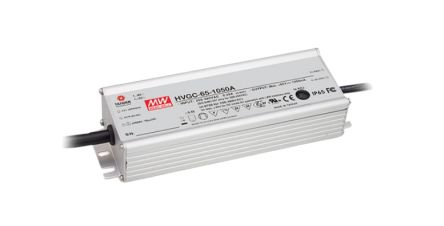 MEAN WELL LED Driver, 62V Output, 65W Output, 1.05A Output, Constant Current Dimmable [HVGC-65-1050B]; 634-273
