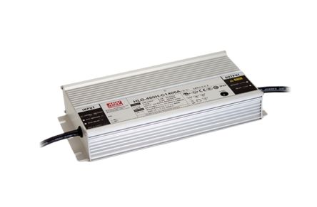 MEAN WELL LED Driver, 340V Output, 480W Output, 1.75A Output, Constant Current Dimmable [HLG-480H-C1750AB]; 634-312