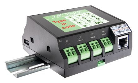 Display Visions EA PLC Series PLC CPU for Use with Control Cabinet, 24 V Supply, Relay Output, 12-Input, Analog, [EA PLCC28-D8I4R4AR]; 634-725
